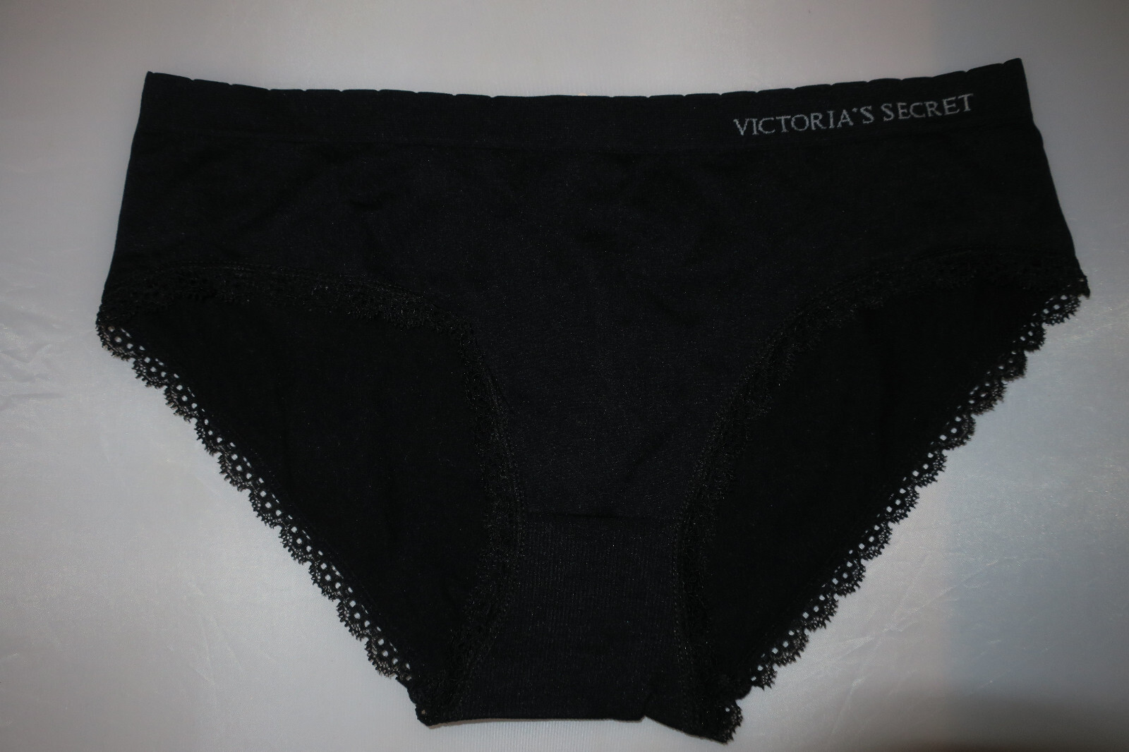 ❤️ M VICTORIA’S SECRET VINTAGE ❤️ HIPHUGGER BIKINI ❤️ BLACK PANTIES STRETCHY NWT