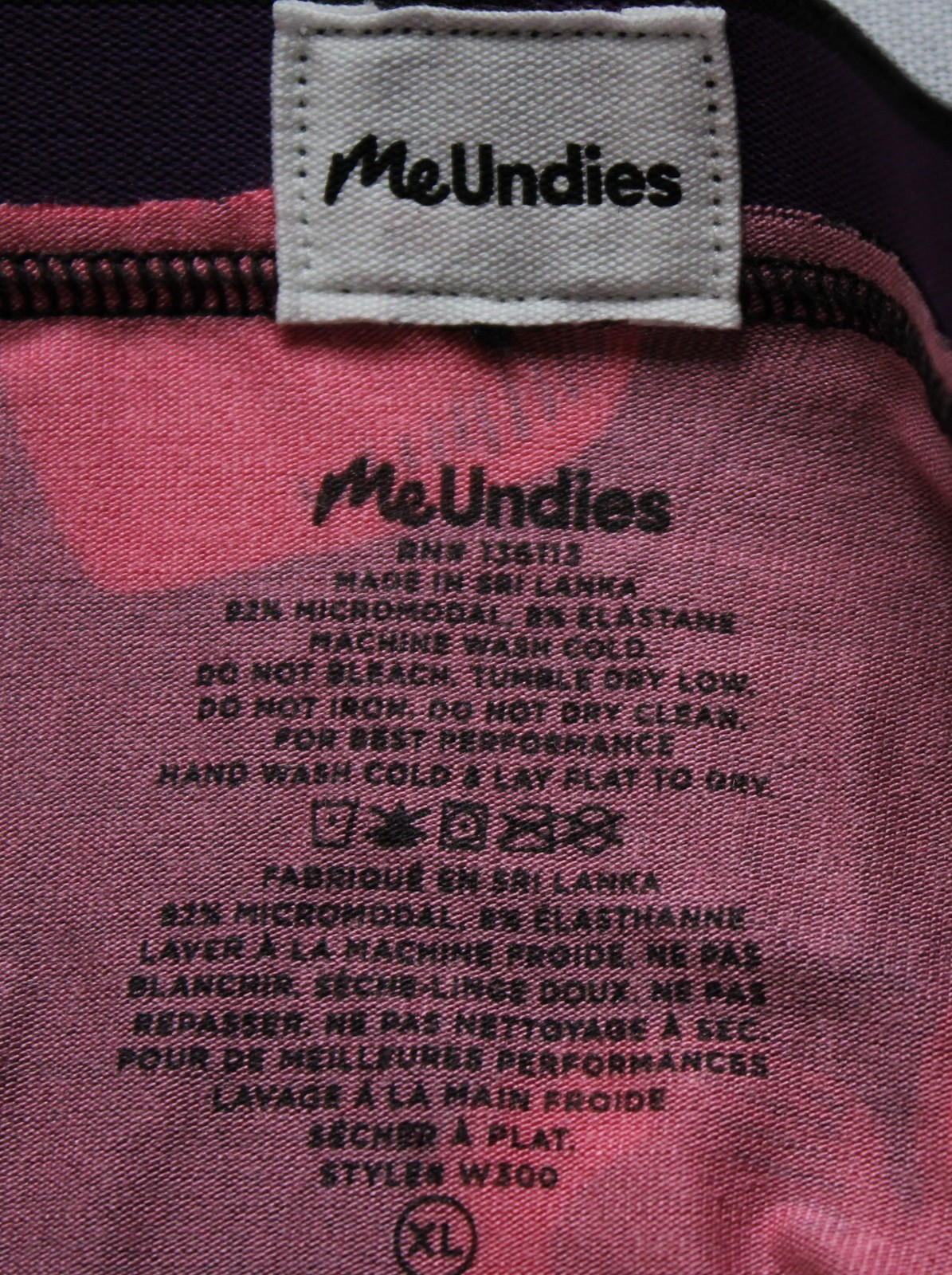 MeUndies Womens UltraModal Core Bikini Brief Panties AR8 Floating Hearts Size XL
