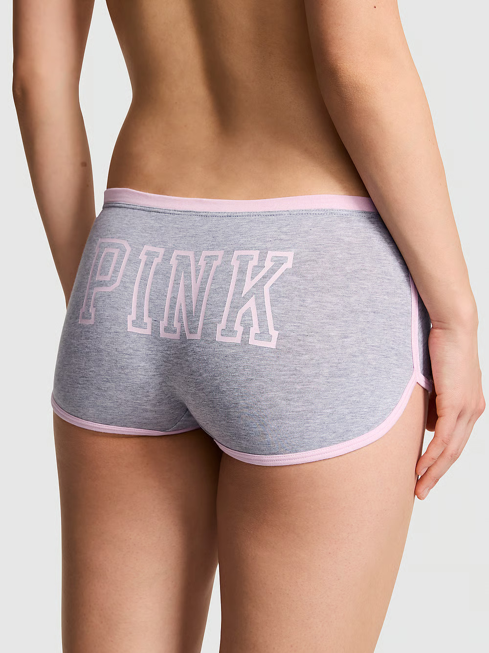 Victoria Secret PINK logo New Style Boy Short Panty Size Large New With Tags