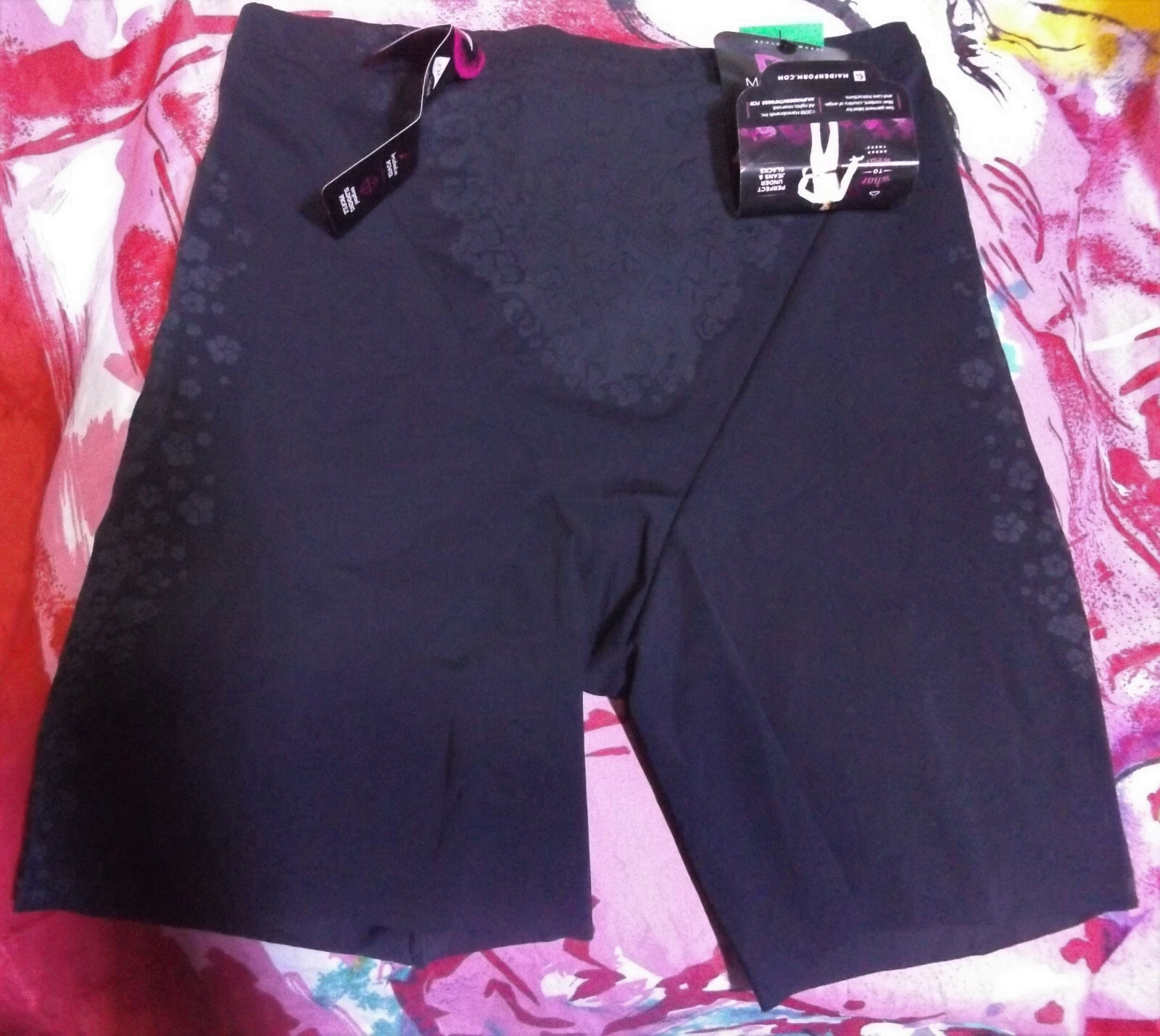 NEW MAIDENFORM DM0071 XBK COOL COMFORT ULTRA FIRM THIGH SLIMMER PANTY L