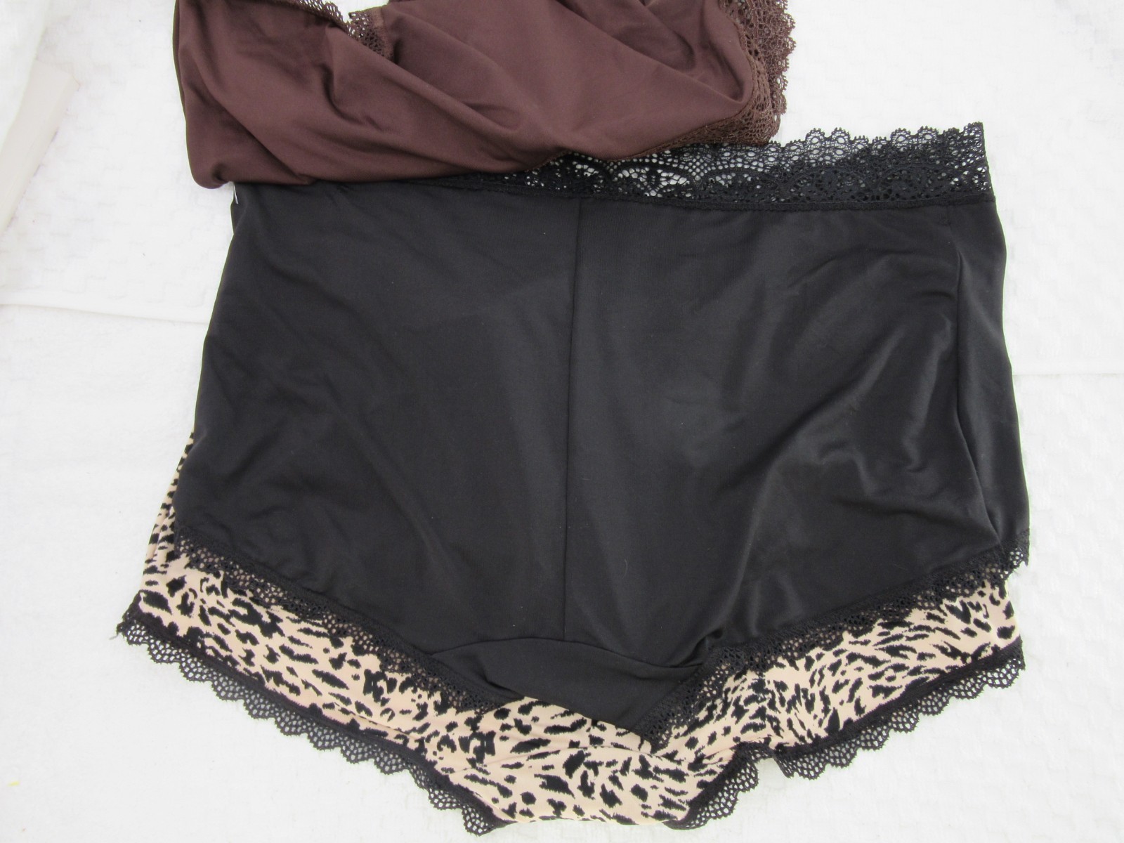 NWT set of 3 MAIDENFORM everyday luxe BOYSHORT panties dm3tbs BLACK BROWN TIGER