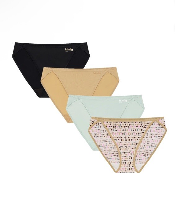 Kindly Yours Women’s 2XL 20 High Leg Bikini 4-pack Panties