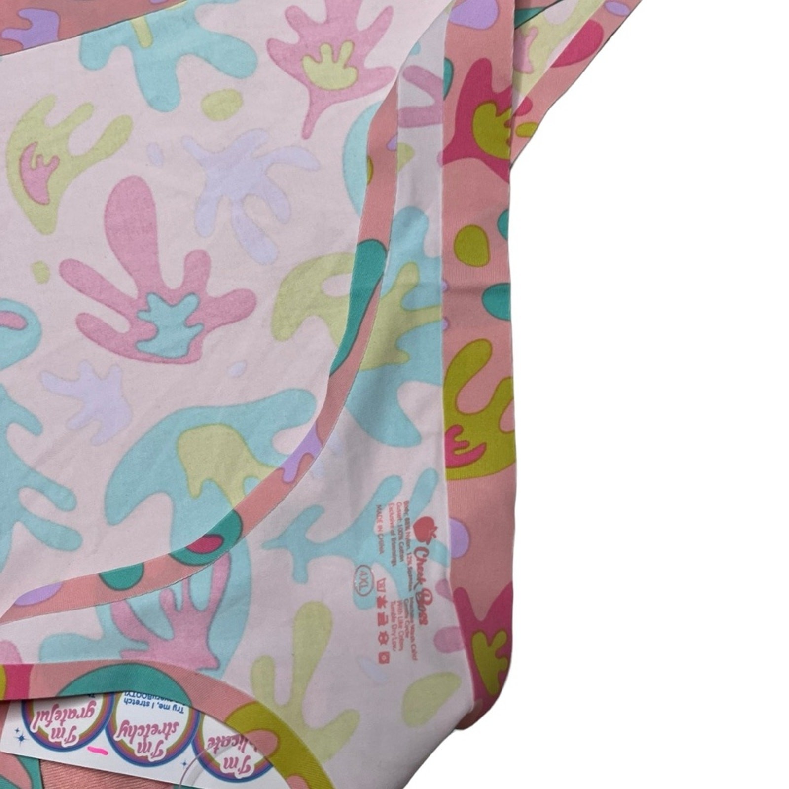 Cheek Boss Thong Abstract Foliage Size 4XL