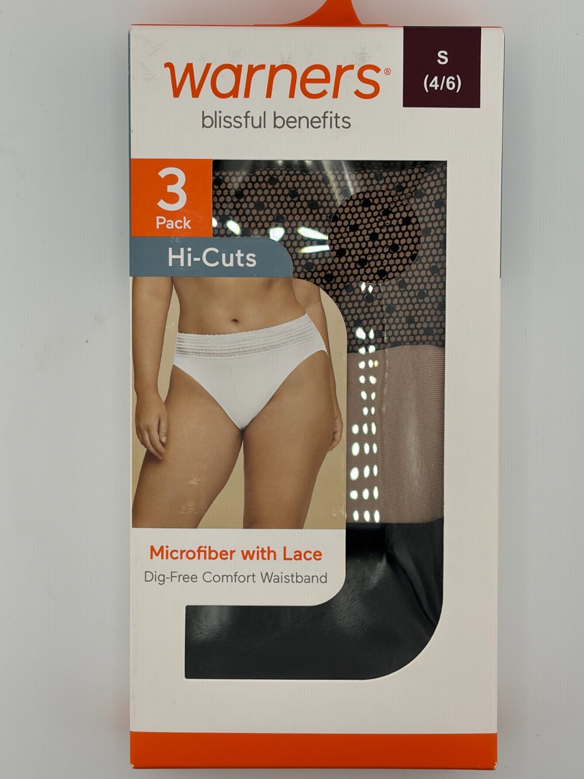 NEW Warners Smooth It Over Soft Pinch-Free Waistband Hi-cut Panty Size SMALL