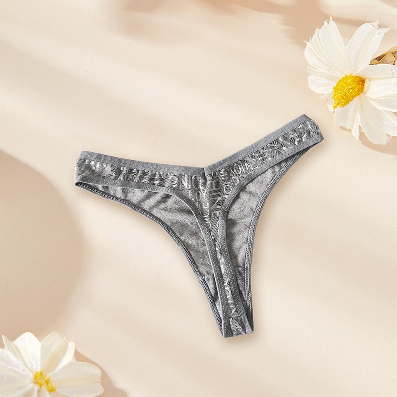 6 Pack Lot Sexy Womens Letter Print Thongs Panties Underwear Lingeries Briefs