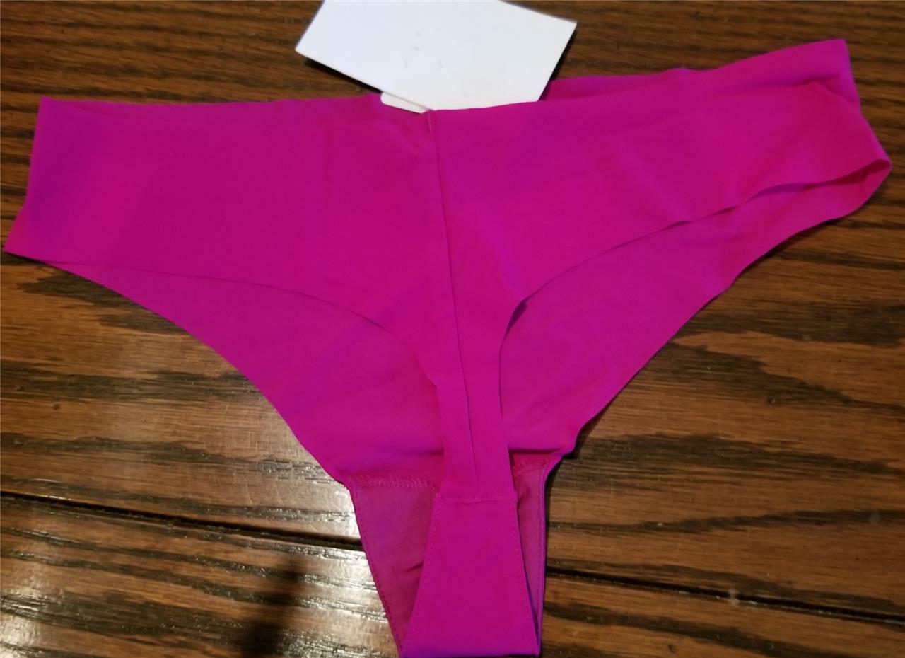NWT CALVIN KLEIN NYLON SPANDEX MICROFIBER THONG PANTIES D3428 RF2 MAGENTA M