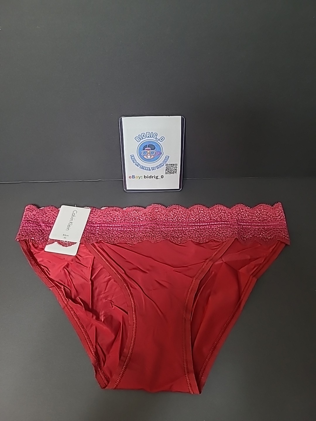 Calvin Klein Women’s Lace Trim Bikini Underwear QD3838, XS