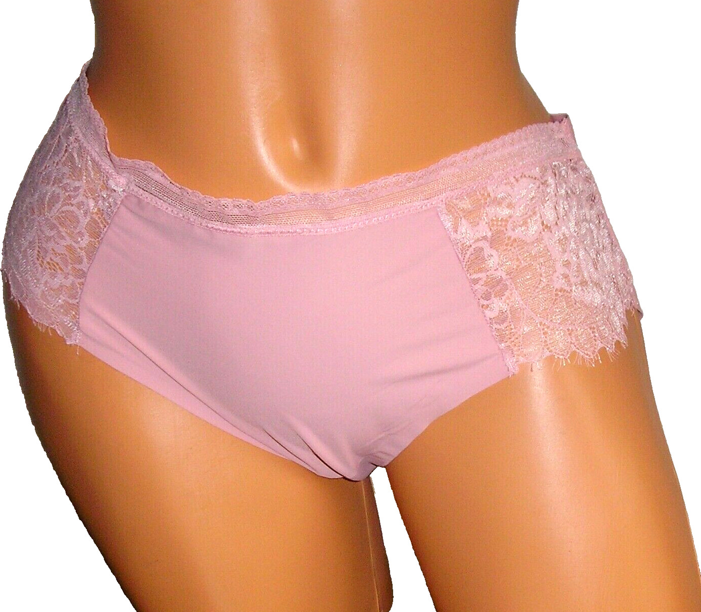 Panties Lingerie Laura Ashley Dusty Rose Lace Side Hipster XL Adult Gift
