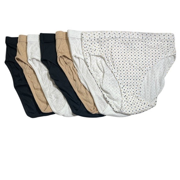 Jockey~Set of 7~Elance Breathe Cotton French Cut Brief~Sz 8~Basic~A691744 12653