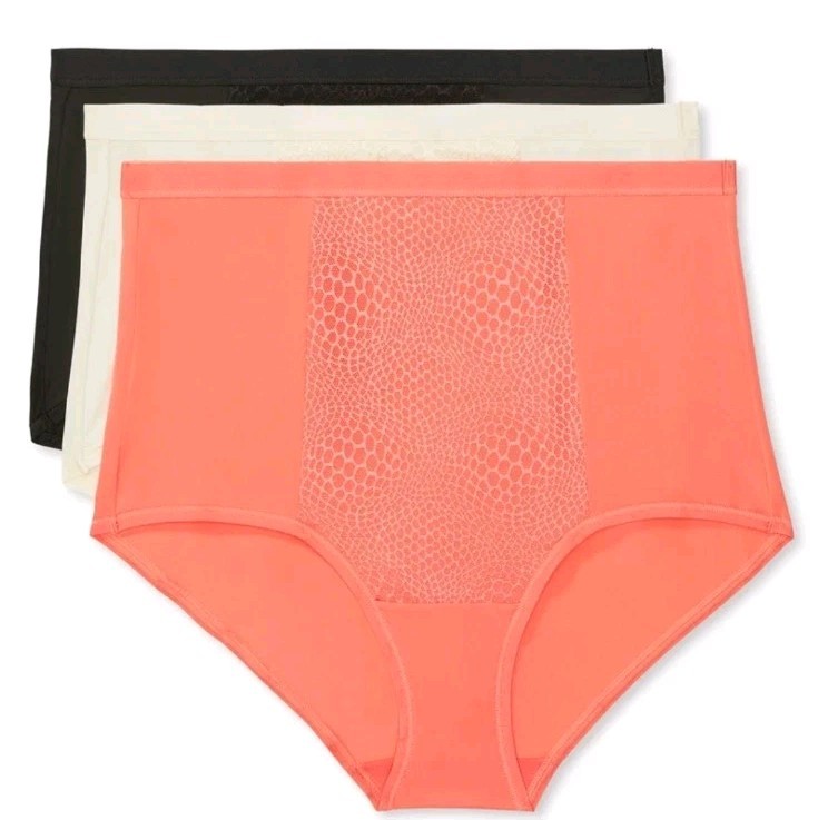 Warners Blissful Benefits XXL Tummy Smoothing Microfiber Briefs 3 PACK #10726