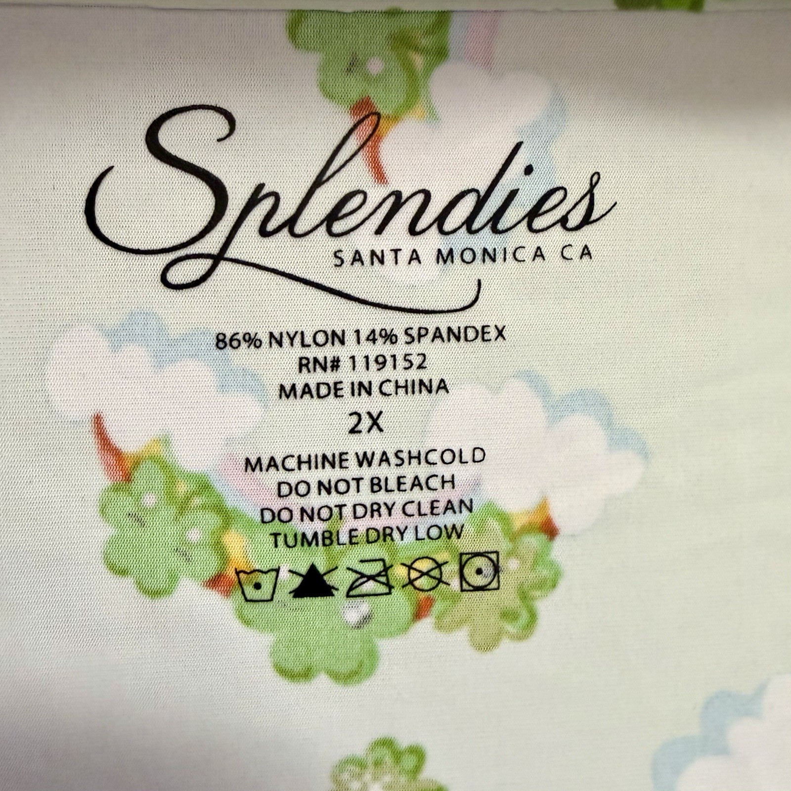 Splendies No-Show St Patrick’s Day LUCKY CLOVER THONG Panties 2X 18/20 Laser Cut