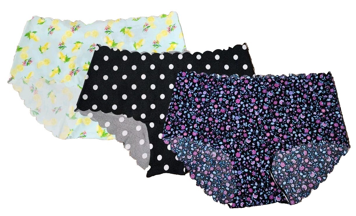 Set of 3 Victoria’s Secret Womens Multicolor Hiphugger/Hipster Underwear Size S
