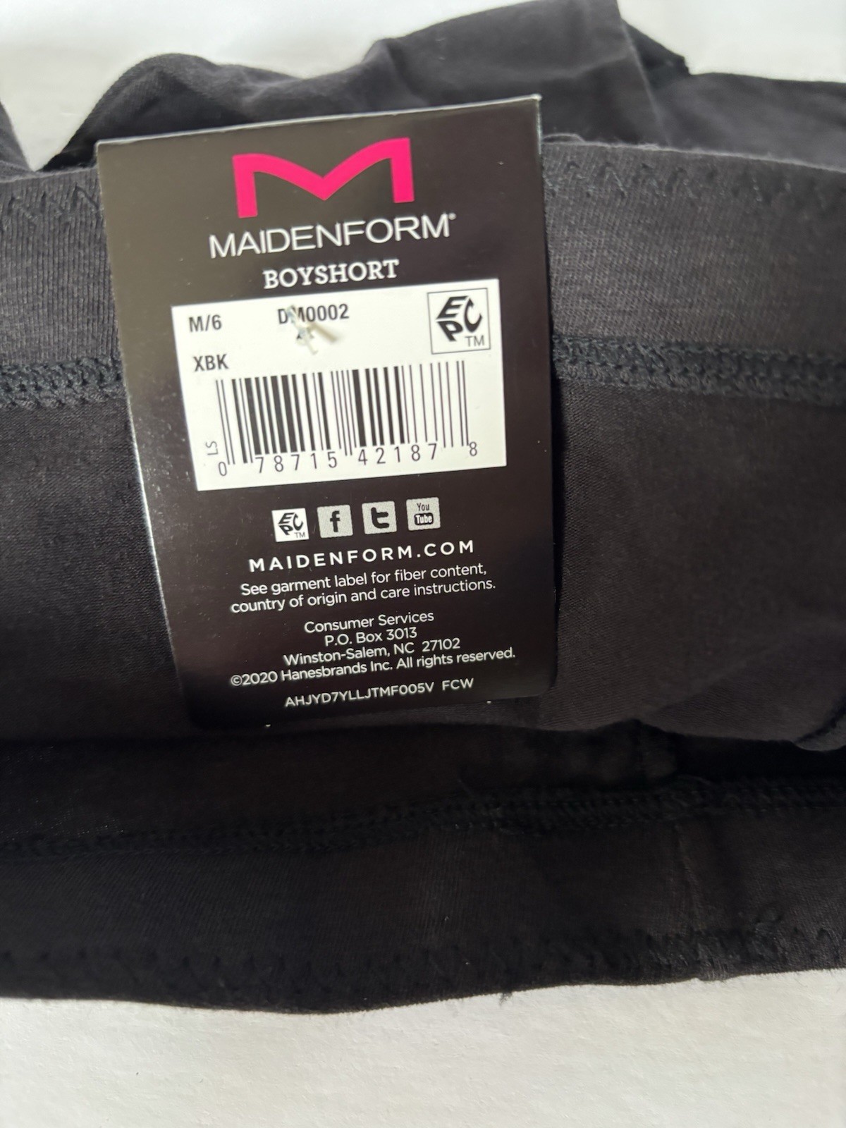 MAIDENFORM DREAM BOYSHORT PANTIES DM0002 BLACK WOMEN M/6 **NEW**