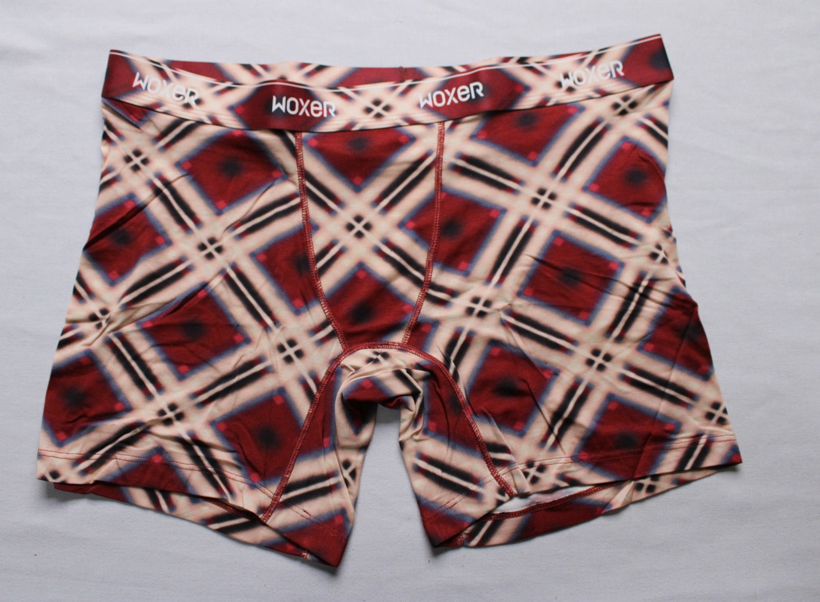 Woxer Women’s Baller Soft Modal Boxer Briefs DH3 Nutcracker Plaid XL NWT