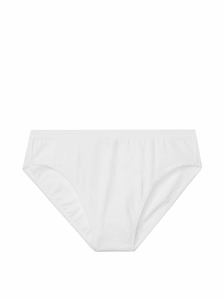 XL All White Stretch Cotton Waist Victorias Secret High-Leg Waist Brief Pantie