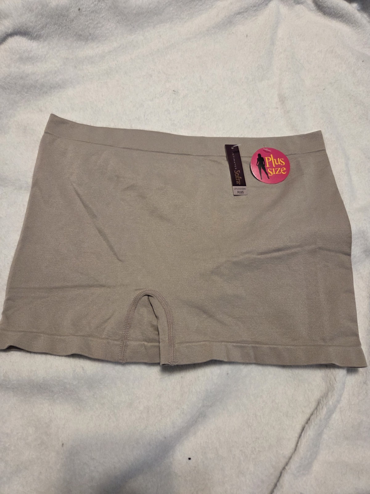 NWT Light Grey Sofra Stretchy Soft Boyshort Panty Plus Size 1X 2X Nylon Spandex