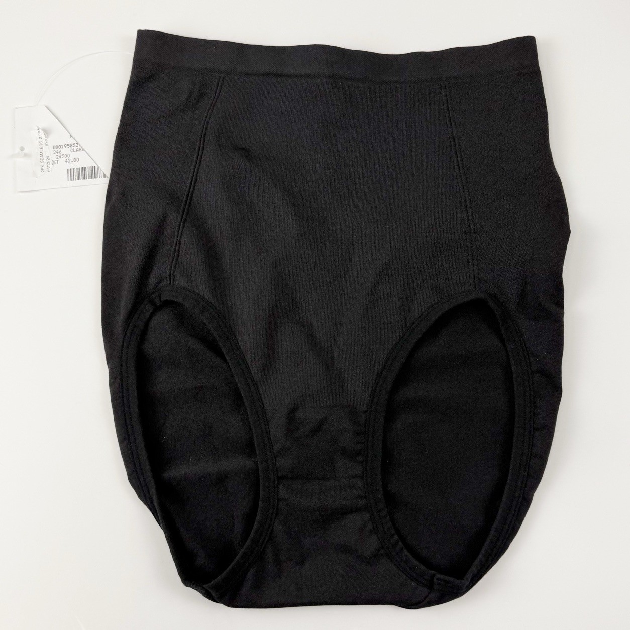 Bali Extra Firm Tummy Control Seamless Brief Womens Large Black NEW NWT