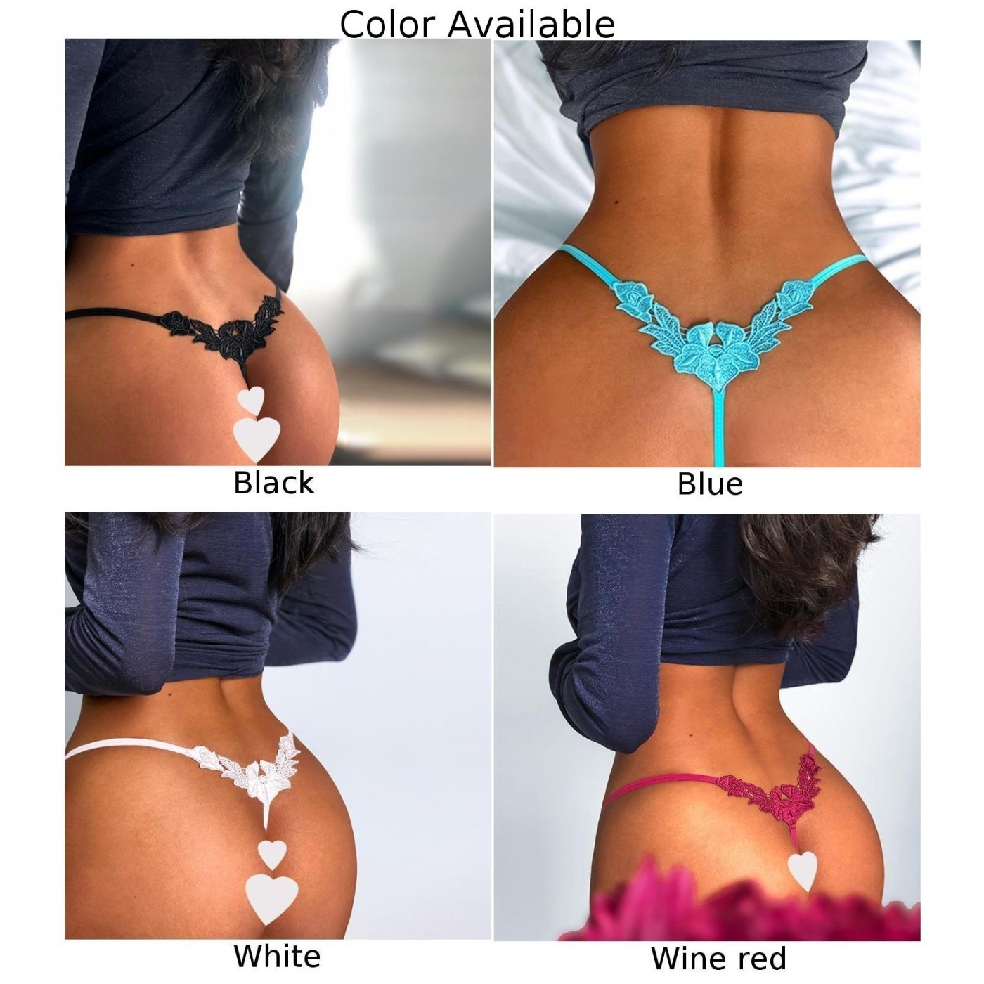High Cut Floral Lingeries Sleepwear Women Wet Look G string T back Panties