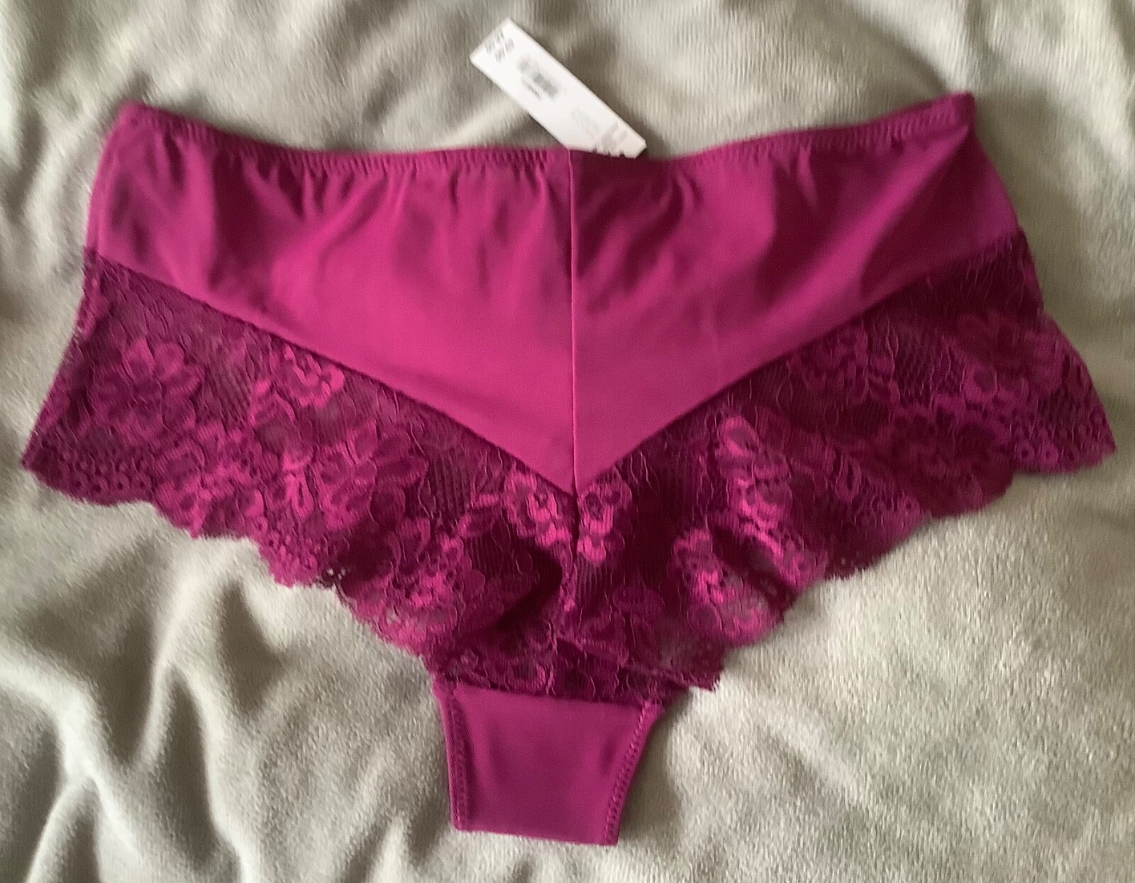 ANN SUMMERS – “Sexy Lace Planet” Burgundy Knickers Short Style Size 8 – BNWT
