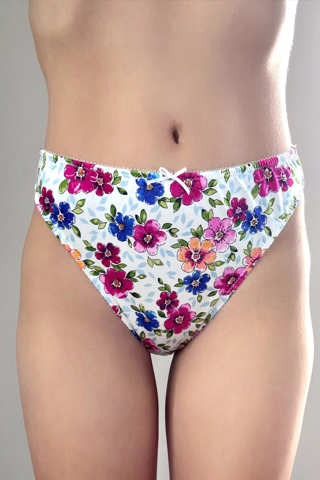 Katie & Laura Jenny Stretch Satin Classic Hi-cut Panty Hope’s Bouquet S-2X