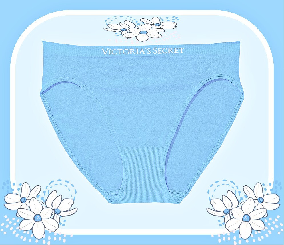 L Sea Blue SEAMLESS NOSHOW FULLCOVER Victorias Secret HighLeg Waist Brief Panty