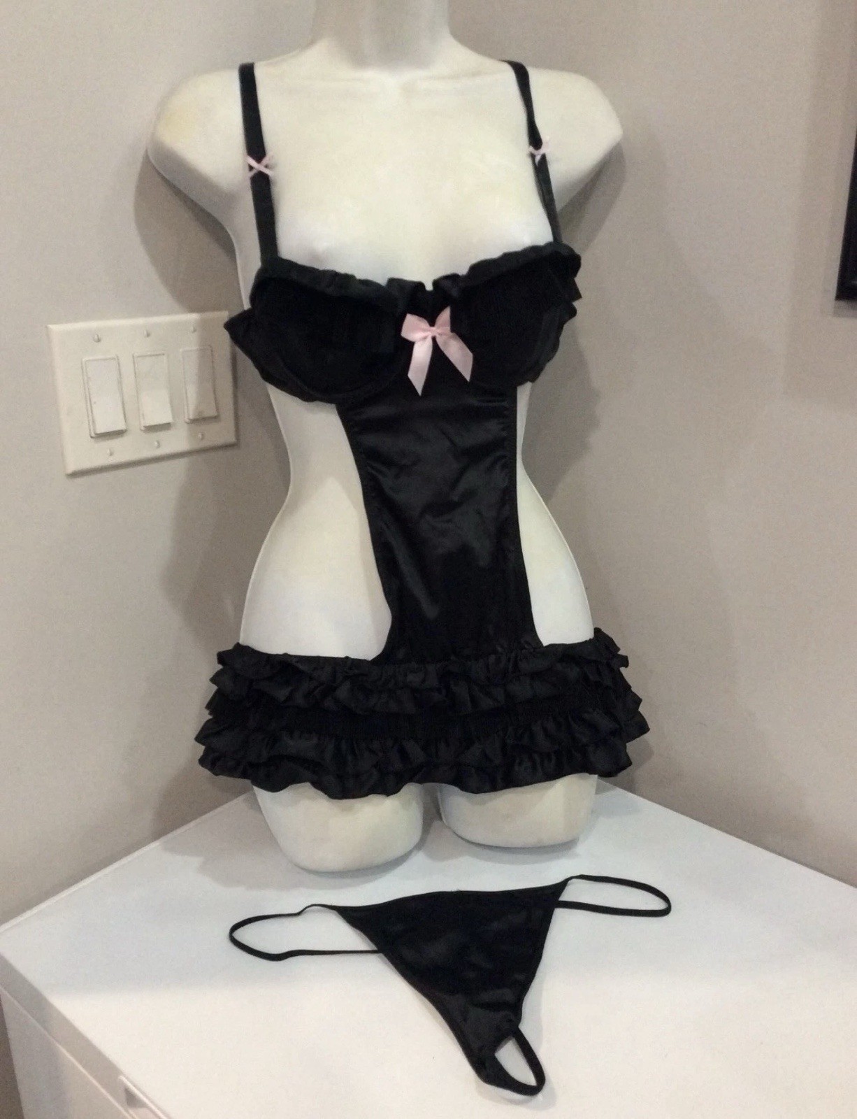 Vintage 2005 Victoria Secret Sexy Little Things French Maid Apron Set Size S 34