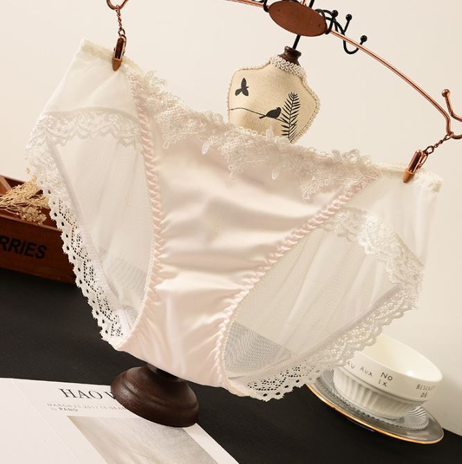 1/5 Pack Lot Women Lace Satin Panties Underwear Low Waist Sheer Sexy Lingeries