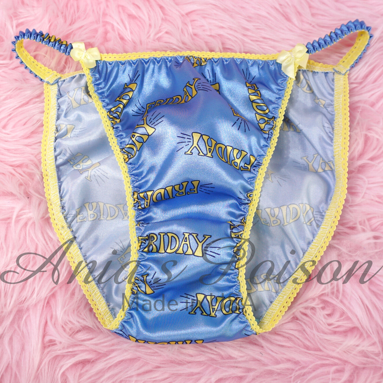 Satin Sissy Ladies panties – Days of the Week SET DUCHESS CUT string bikini 5-9