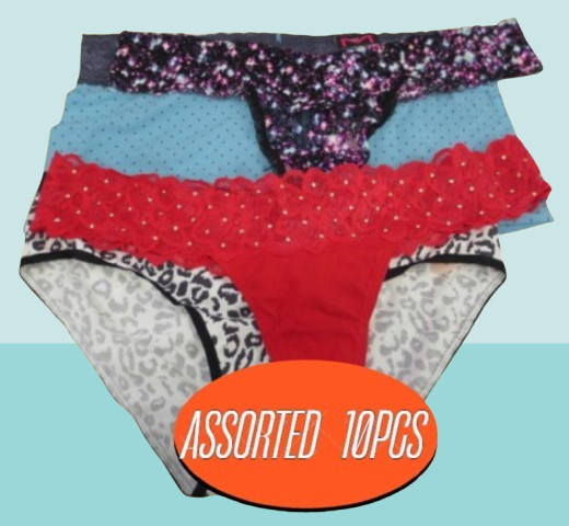 VICTORIA’S SECRET & PINK PANTIES ASSORTED STYLES NWT SIZE: L 10PCS SET