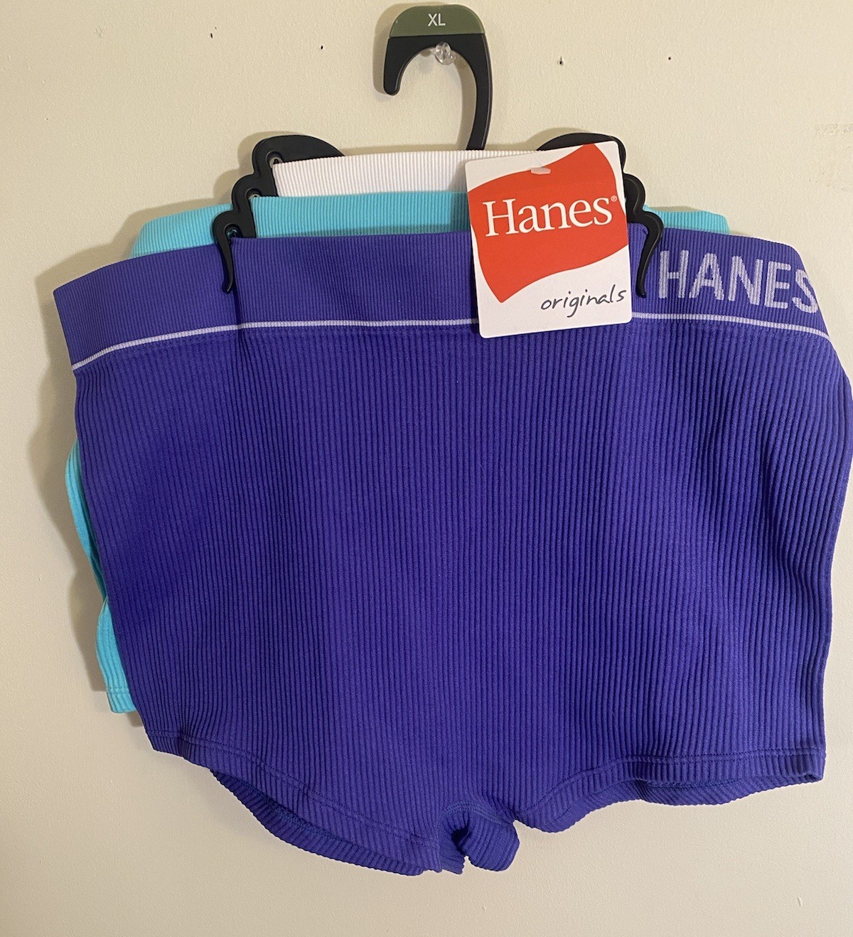 Hanes Originals Seamless Rib Boyshort Underwear Panties Women’s Size XL