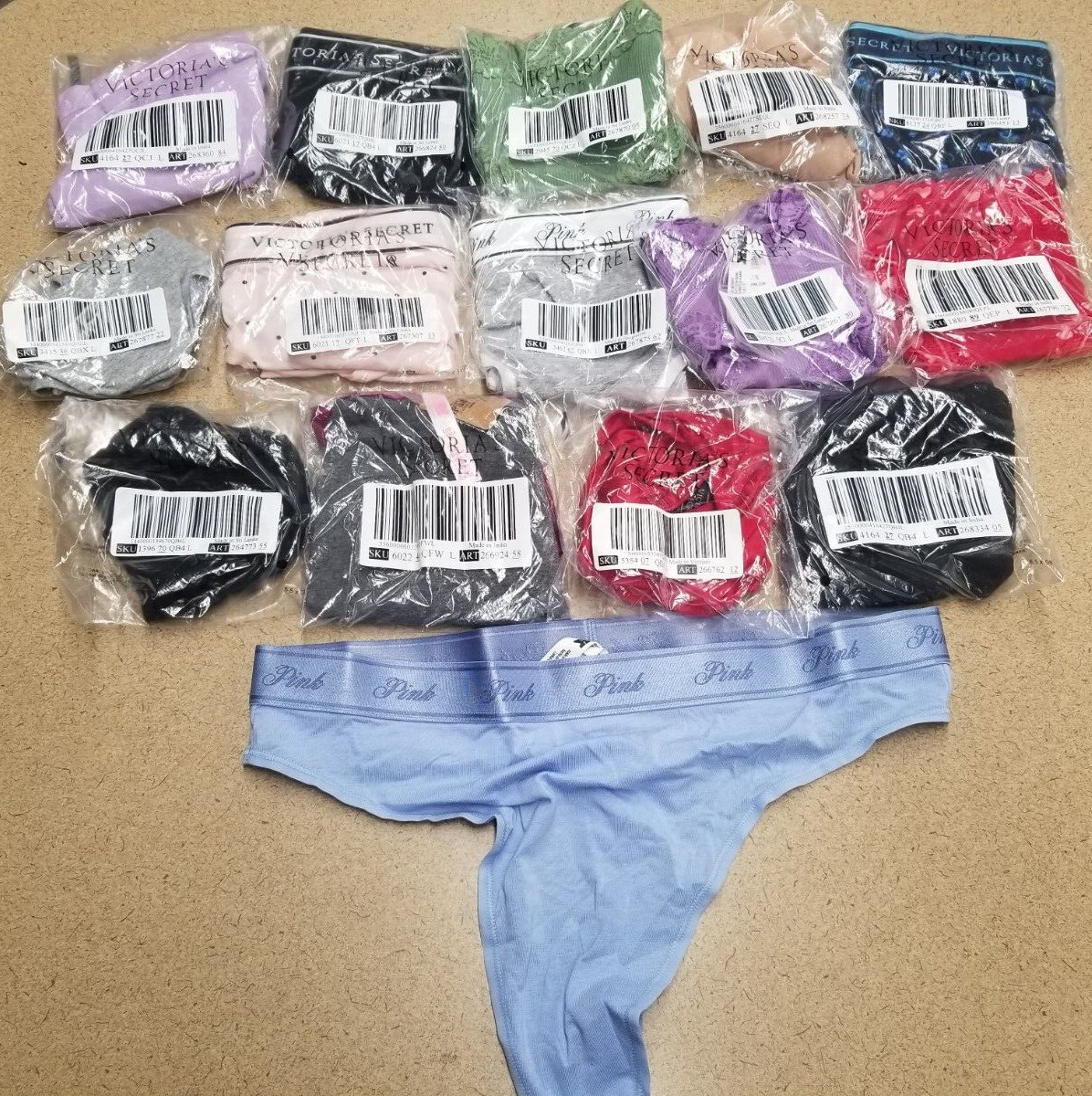 15 Mixed Styles Sexy Cute Comfy Victoria’s Secret Panties Sz Lg WB79