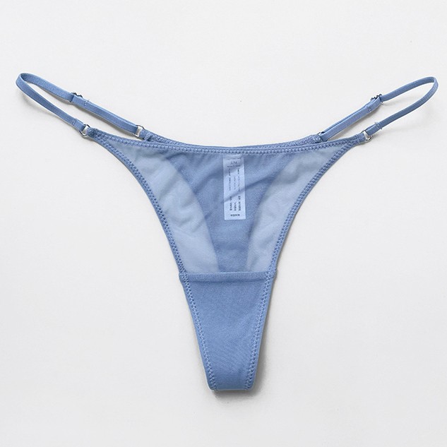3 Pack Lot Sexy Womens See Through Sheer Panties Thong G string Underwear Bikini
