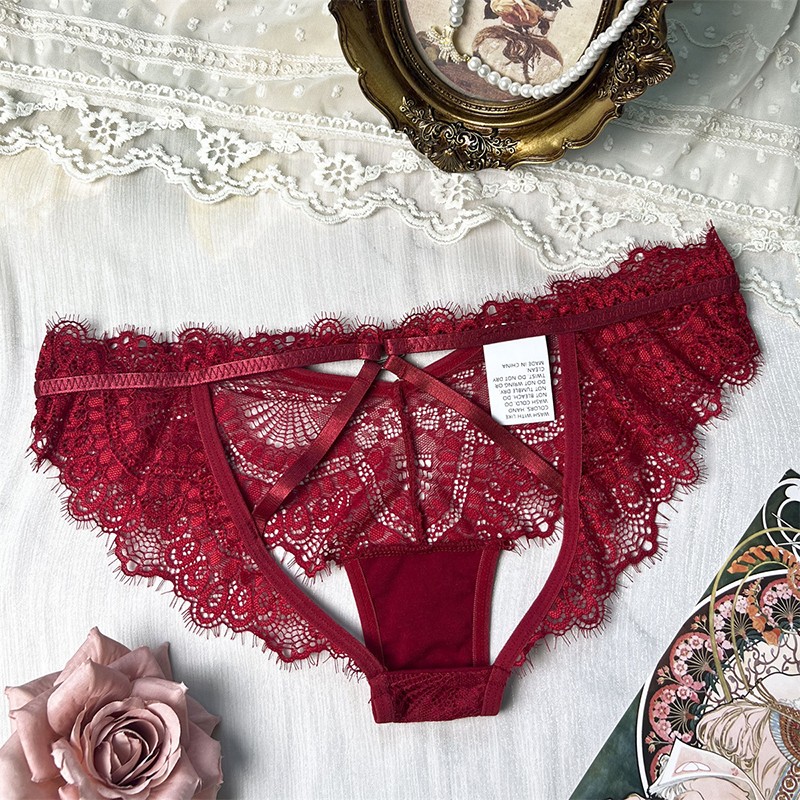 Pack Of 3 Sexy Womens See Through Lace Panties Briefs Lingeries Ladies Underwear