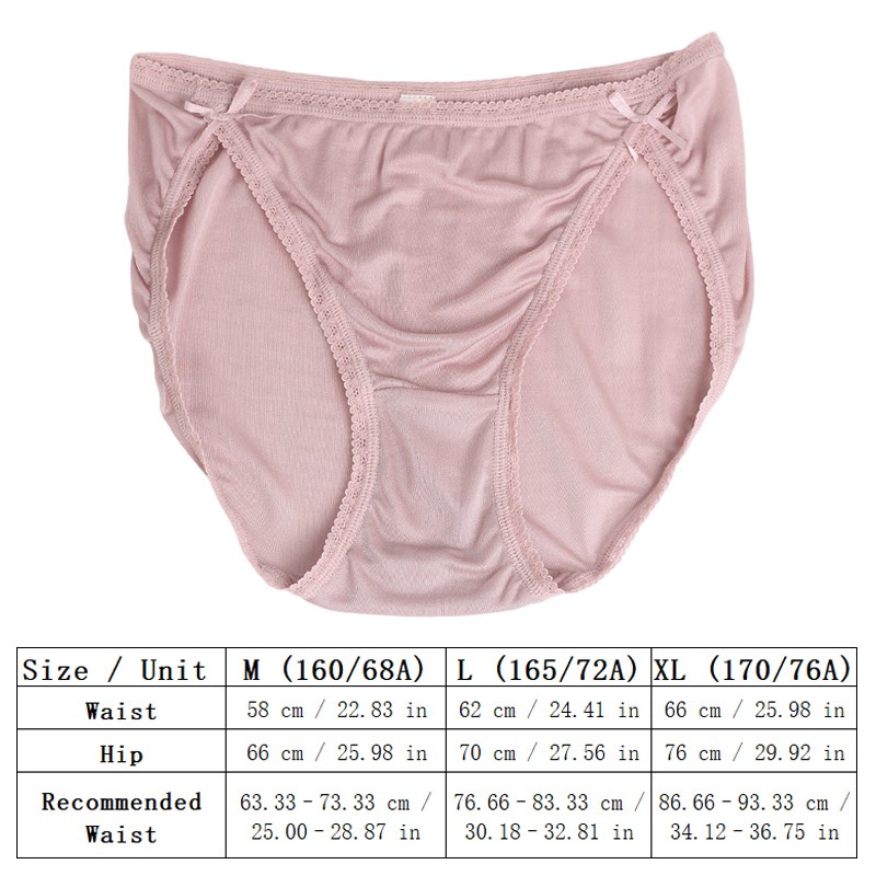 Mulberry Silk Women Sexy Panties Natural Silk Brief Seamless Underwear Lingerie.