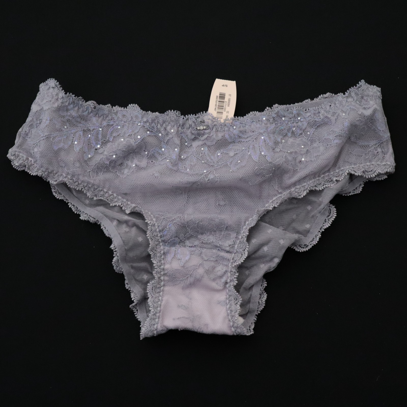 NEW Victoria’s Secret VTG Ruched Rhinestone Lace Hiphugger Bikini Panty SMALL