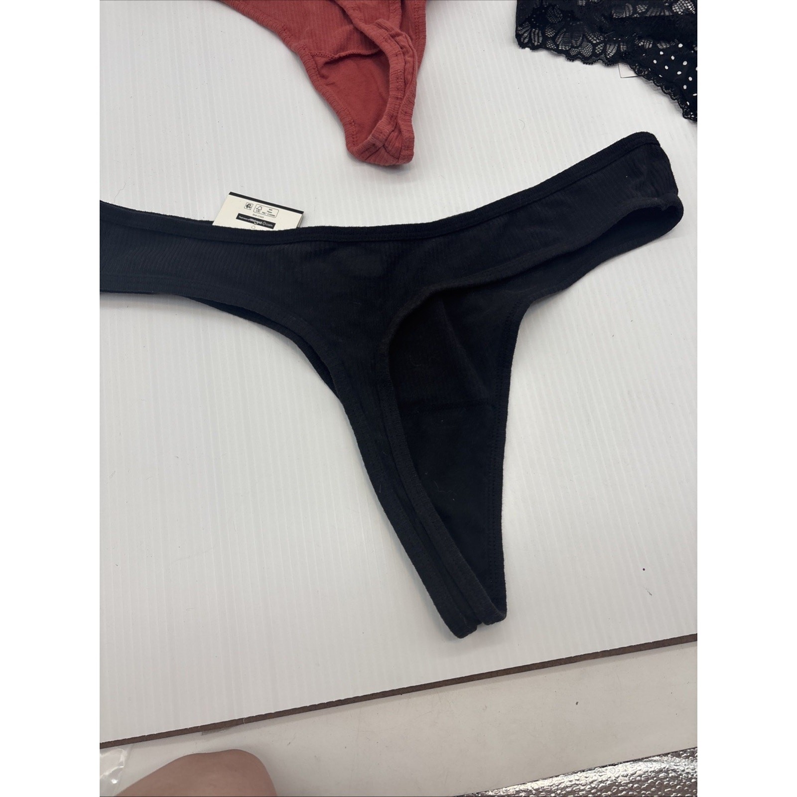 Underwear for Women XXL (19) Thong Black Orange Lace Lot of 3 {RR}