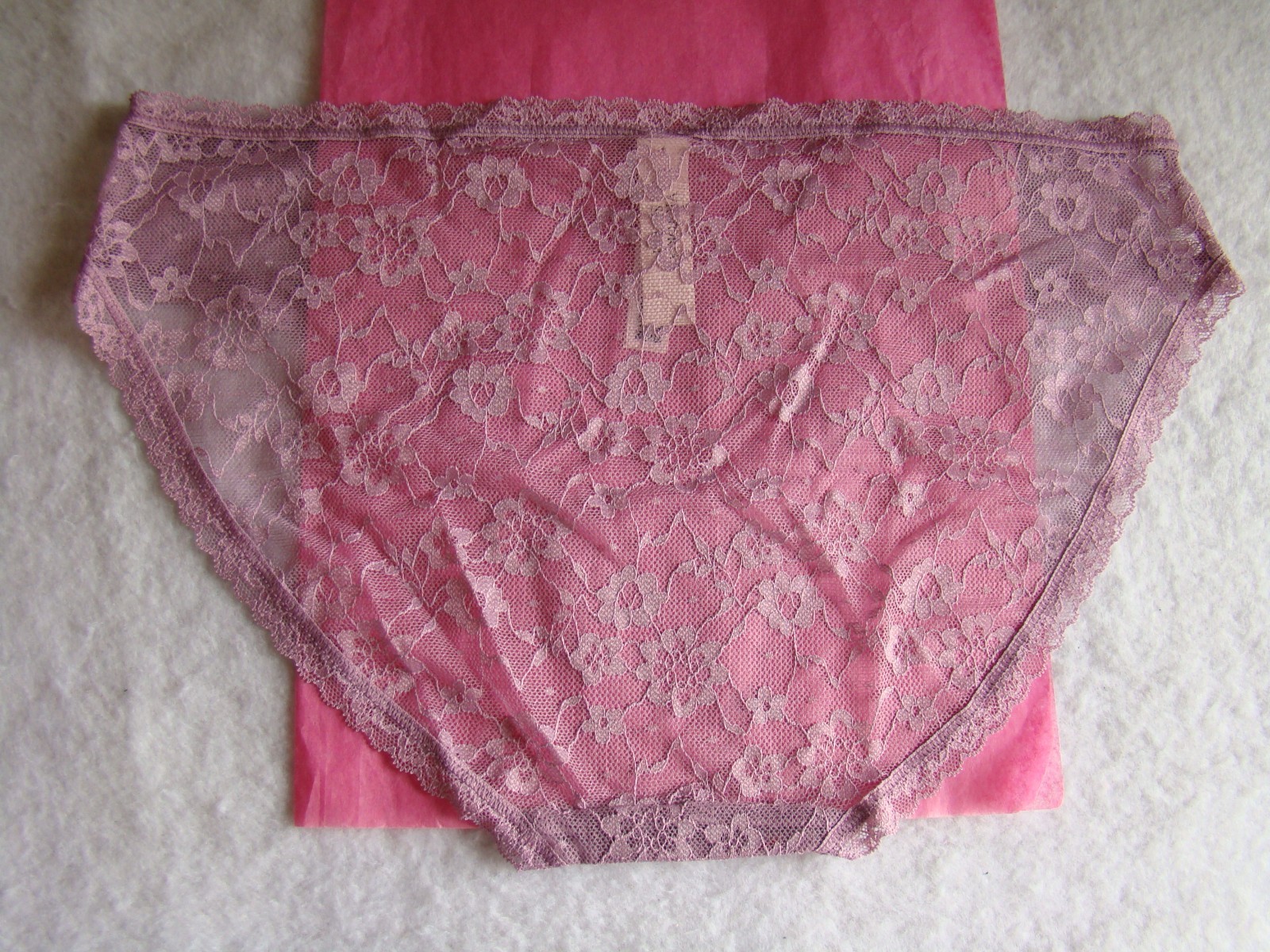 New Victoria’s Secret Light Purple Floral Lace with Lace Trim Bikini Panty