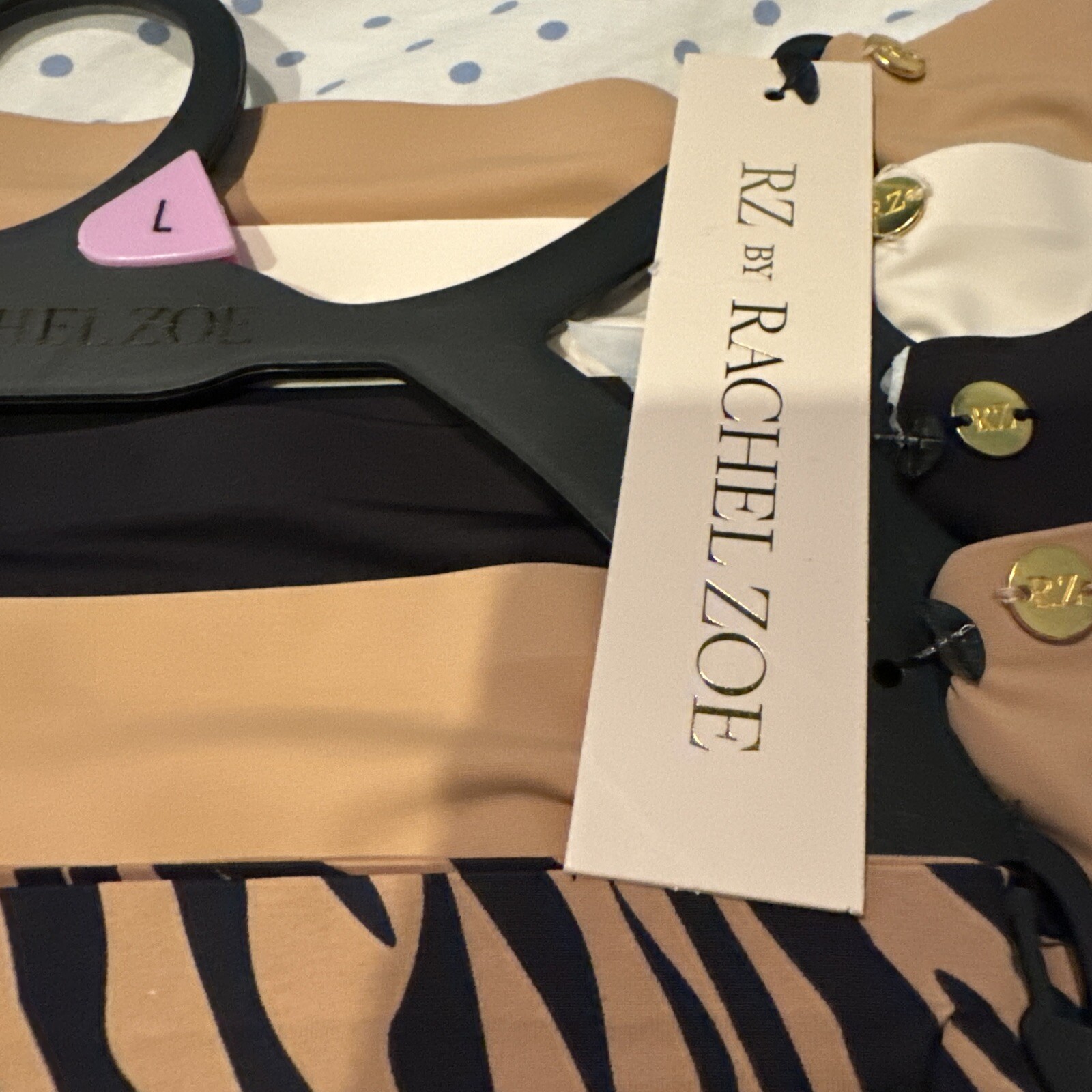 RZ By Rachel Zoe 5 Pack Thong Panties Underwear Size Large Nylon Spandex