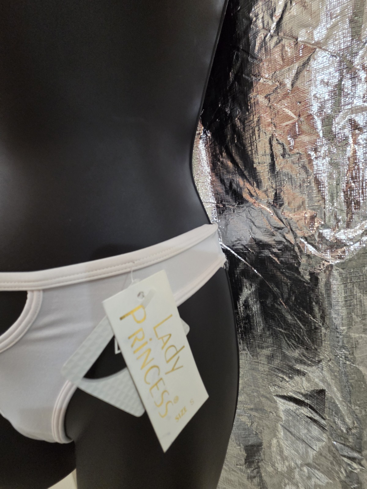 NWT Vintage Lady Princess Hicut Panty Thong Small 5 Nylon Spandex