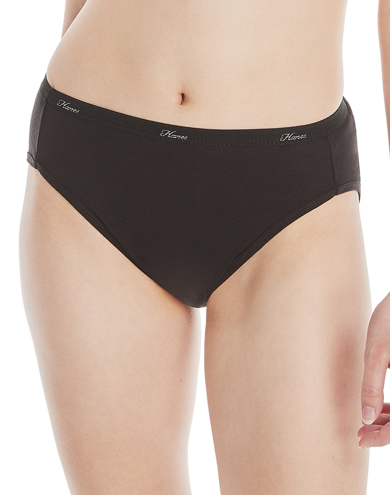 Hanes Hi-Cut Panties Panty 10 Pack Womens Underwear Assorted Colors Value Cotton