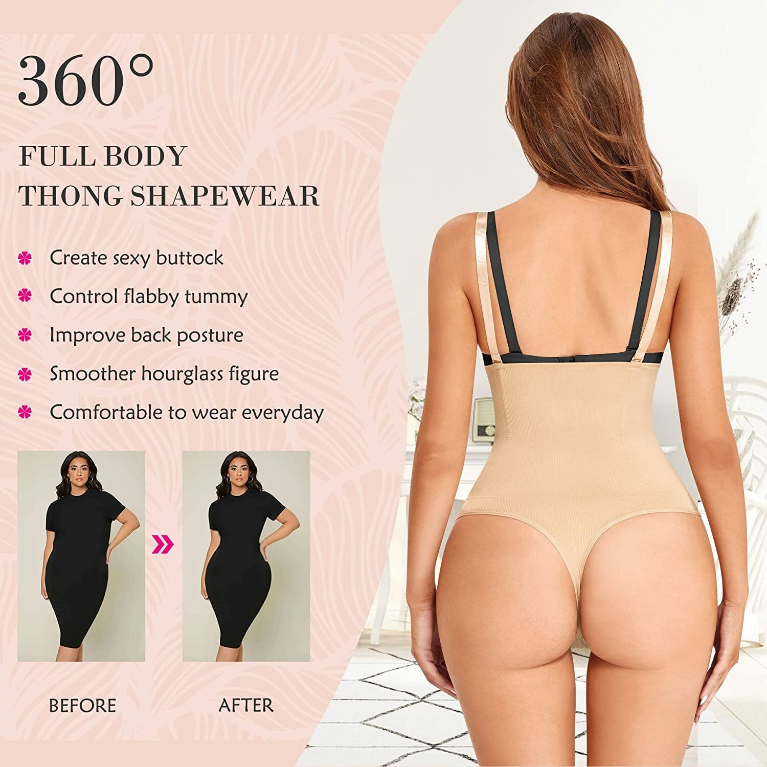 Fajas Fajate Colombianas Post Surgery Body Shaper Tanga Tira Thong Bodysuit Slim