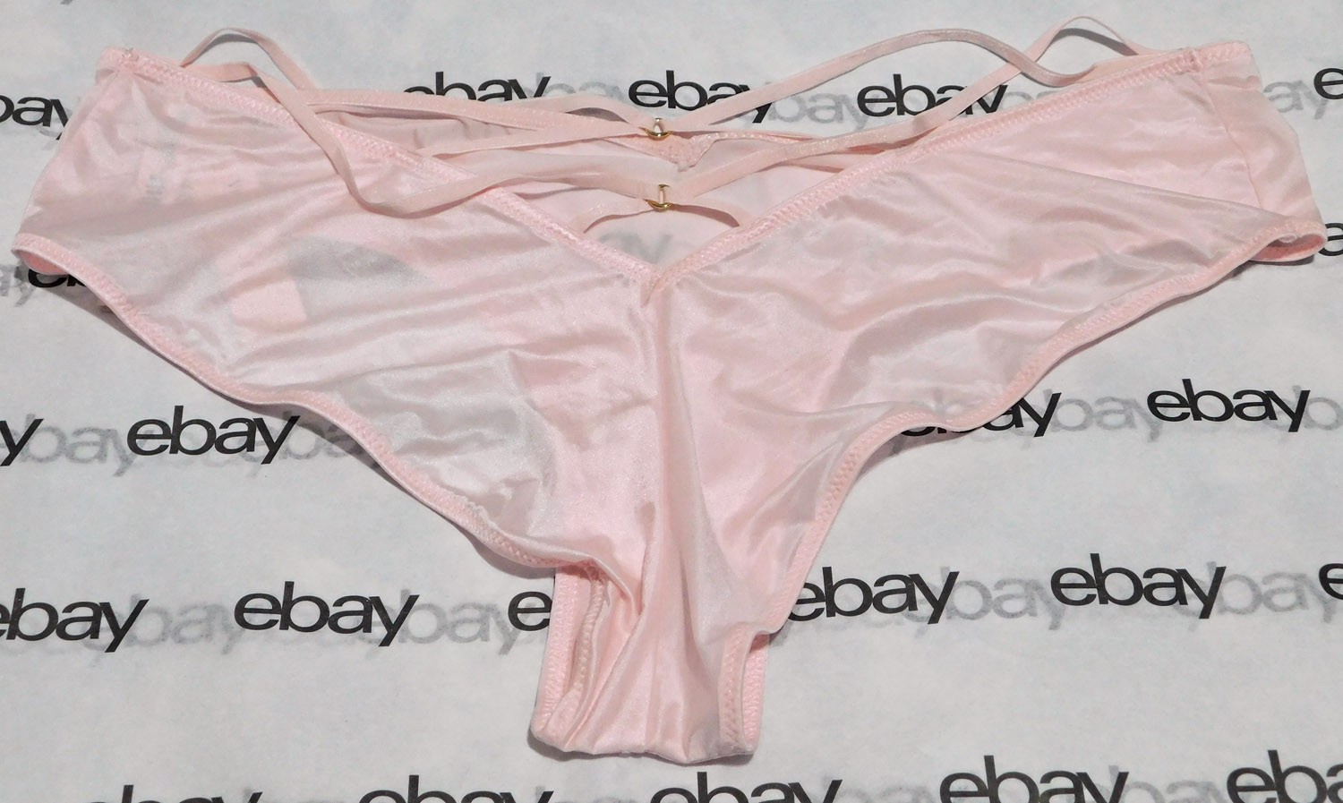 NEW Victoria’s Secret Very Sexy Cheeky Panty Strappy Back Large L Light Pink VS