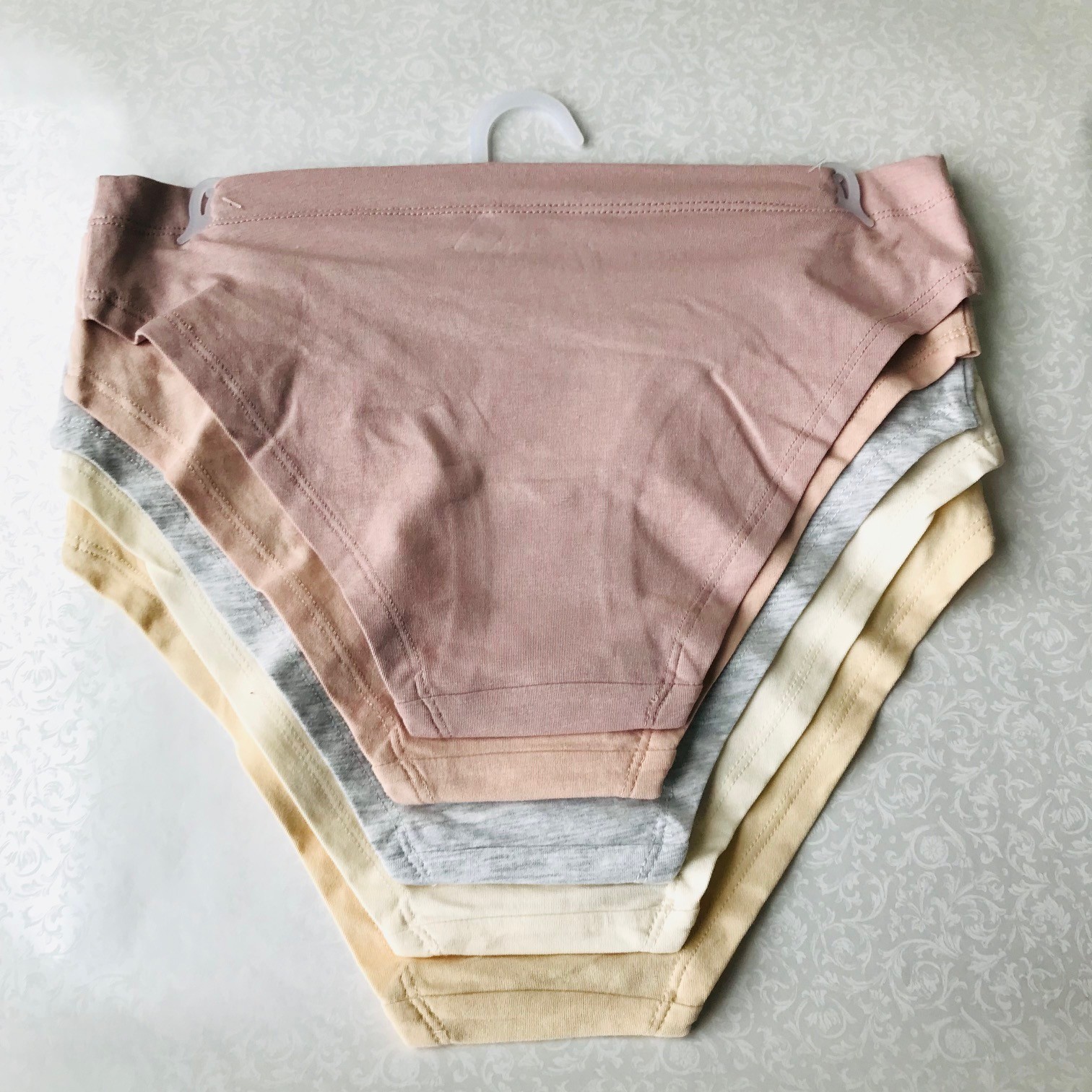 Danskin Intimates, Organic Cotton 95% Bikinis Panties , 5 Pack , Size : M