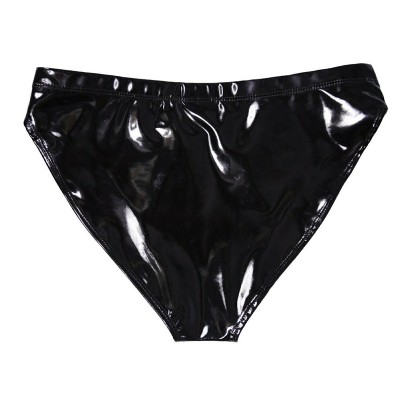 Sexy Women’s PVC Leather Panties High Rise Seamless Knicker Underwear Lingeries