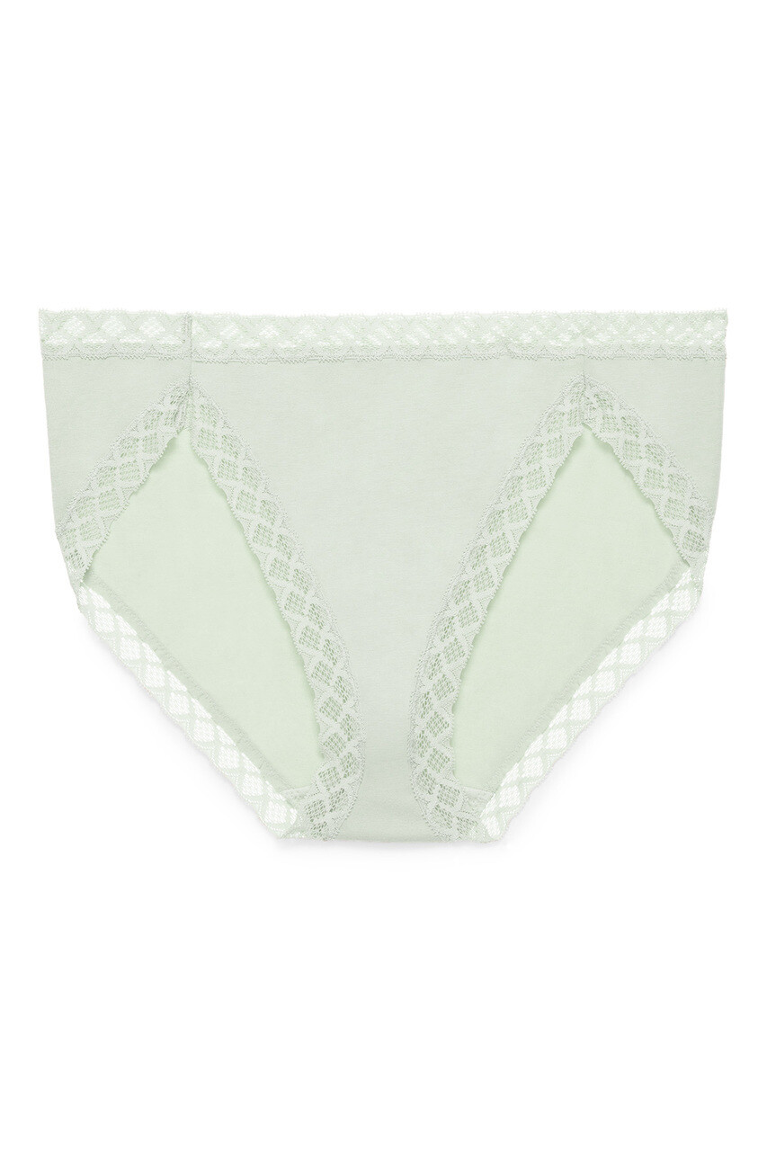 Natori BLISS 152058 Spring Mint Green Stretch Cotton French Cut Brief Panty S