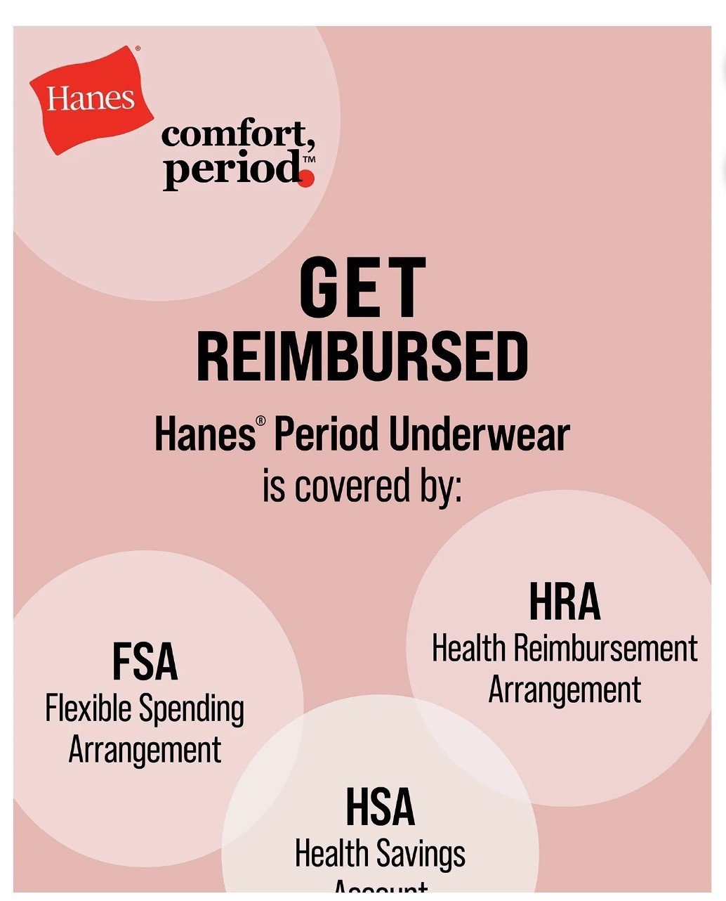 Hanes Comfort Period Briefs – 3 Pack – Super Protection Women – Size 6 (M)