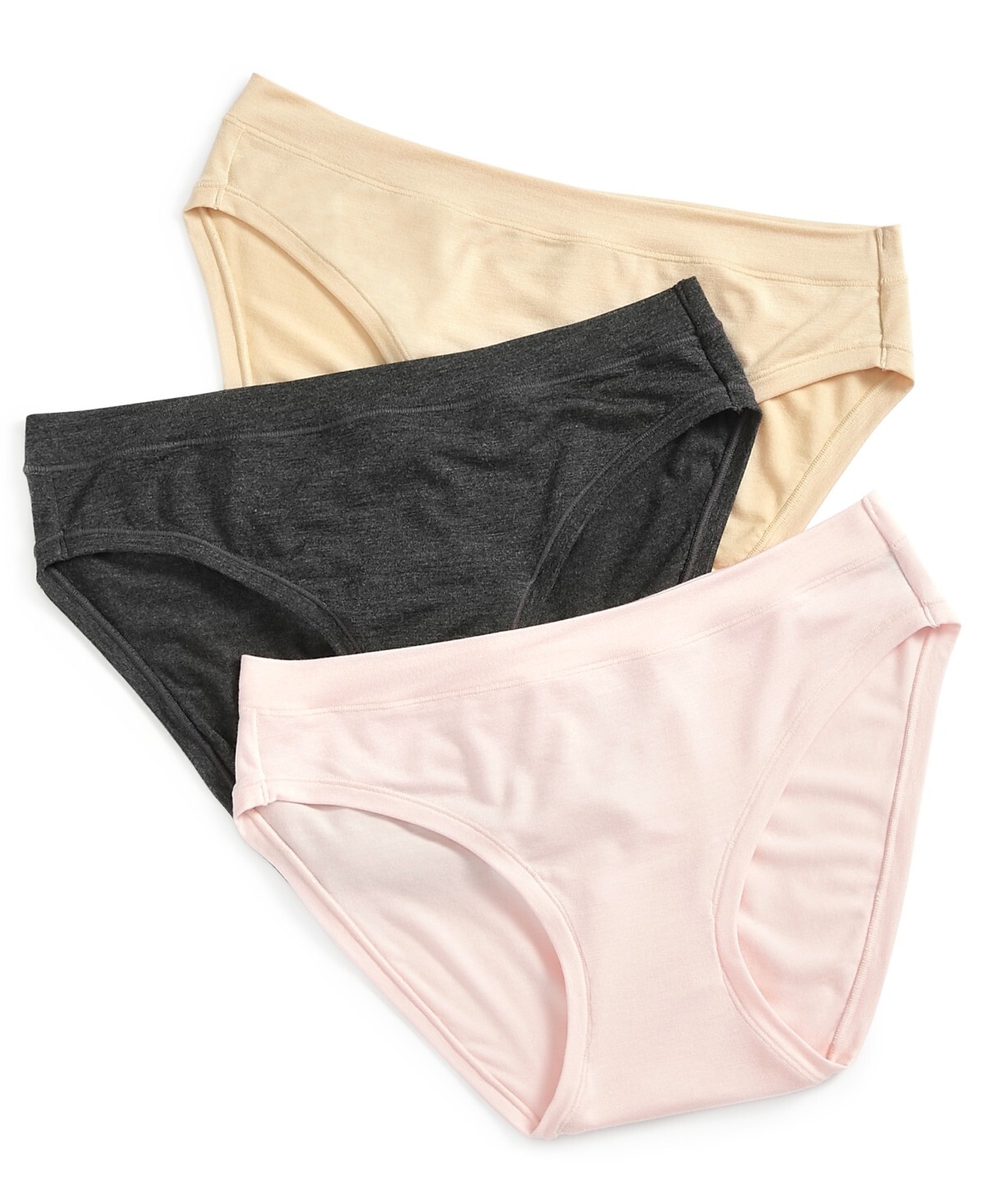 Alfani N1017 Women’s Solid Ultra Soft 3-Pack Bikini Underwear Multi XL