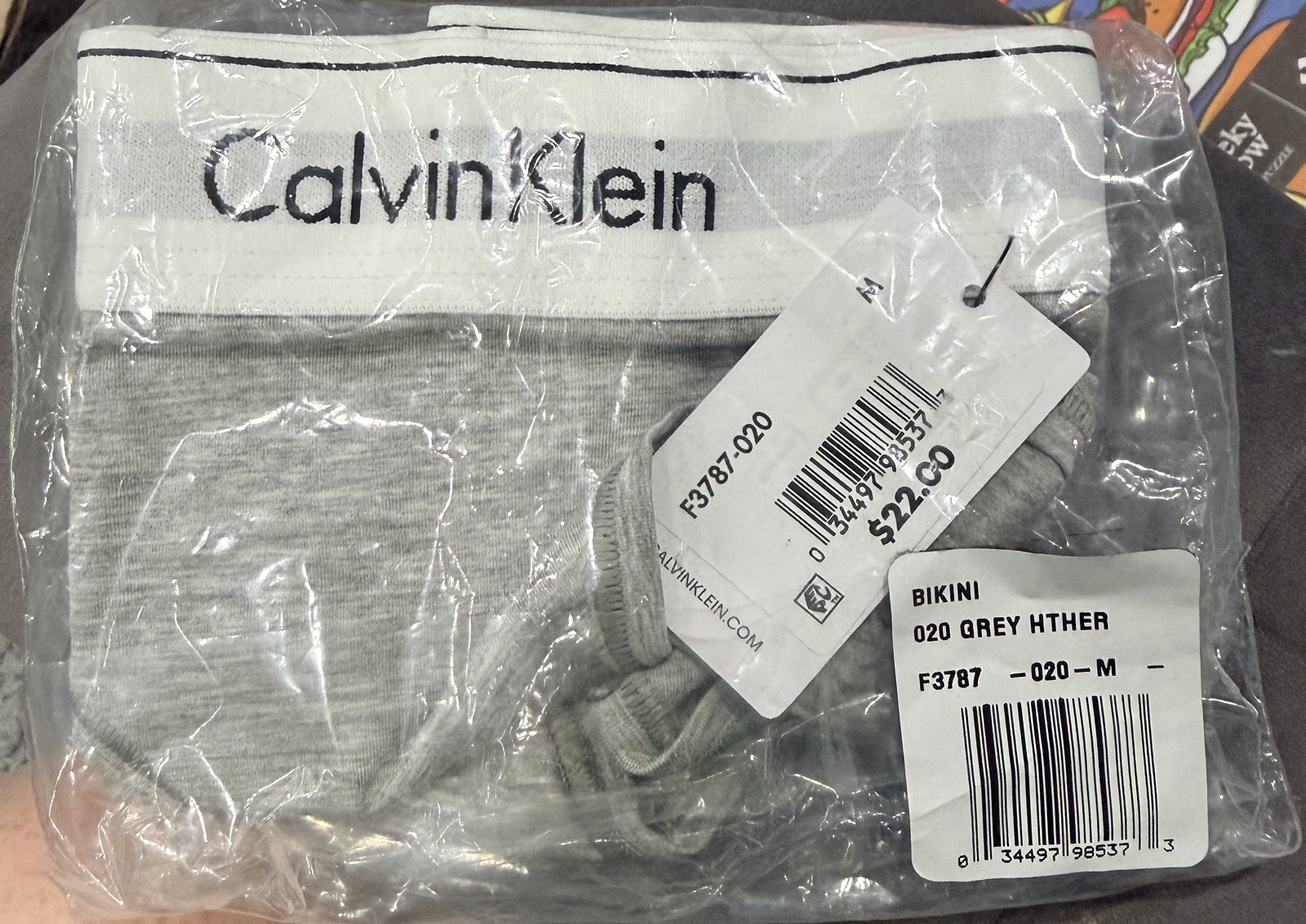 3 Calvin Klein Women Modern Cotton Underwear F3787 Heather gray M