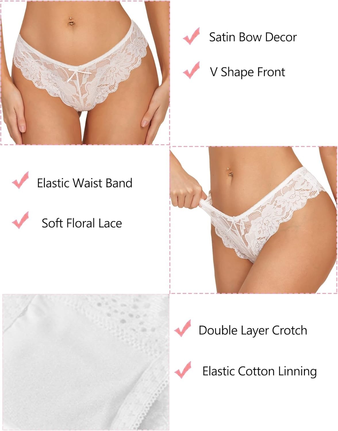 4-Pack Sexy Floral Hipster Panties
