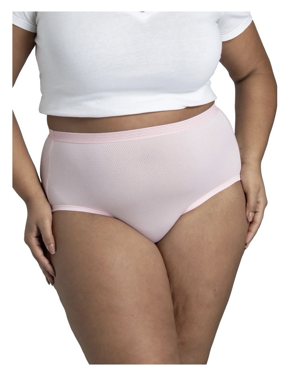 6-Pack FIT FOR ME Women’s Plus Size 13/5X Micro-Mesh Briefs Fruit of the Loom
